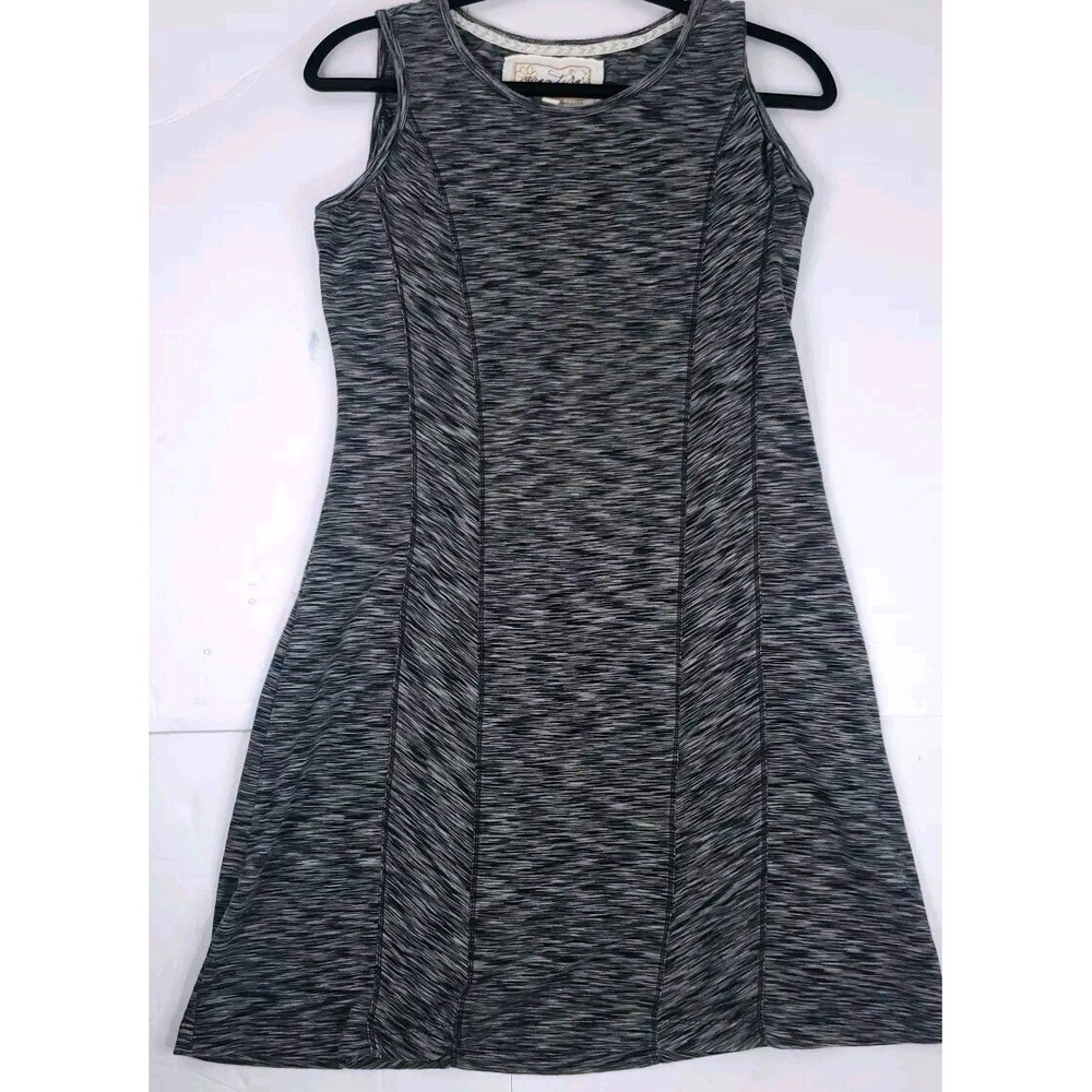 Womens Aventura Size Small S Sleeveless Dress Grey Space Dye 100% Cotton Casual